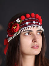 Red Ukrainian head crown