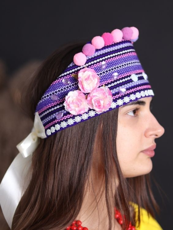 Pink and purple head band