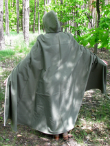 Green hooded cloak