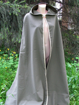 Green hooded cloak