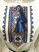 Blue embroidered blouse