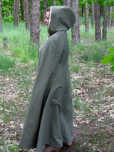 Green hooded cloak