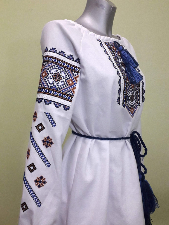 Blue embroidered blouse