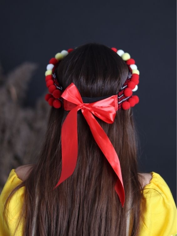 Red Ukrainian head band