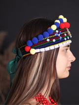 Blue Ukrainian head crown