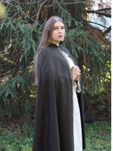 Dark green hooded cloak