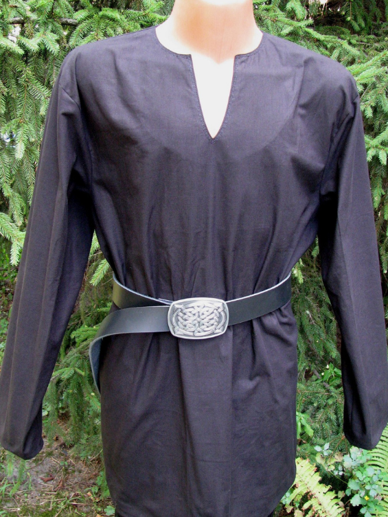 Black medieval viking tunic