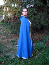 Light blue hooded cloak