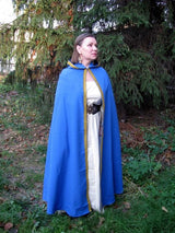 Light blue hooded cloak