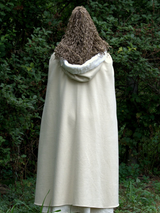 Wedding hooded cape with white fur