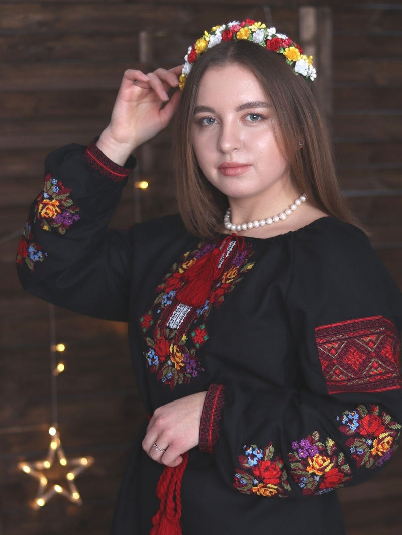 Black embroidered blouse