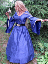 Blue silk dress for elven princess