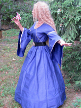 Blue silk dress for elven princess