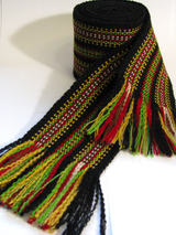 Multicolored woven belt 3"