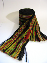 Multicolored woven belt 3"