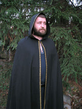 Green hooded cloak for men