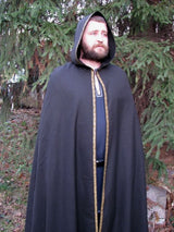 Green hooded cloak for men