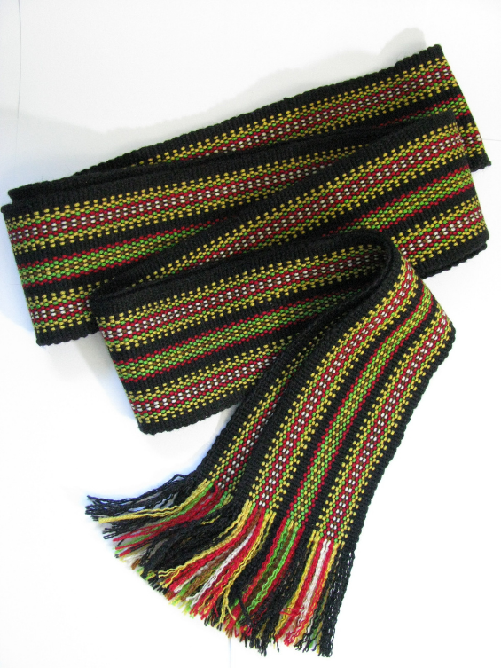 Multicolored woven belt 3"