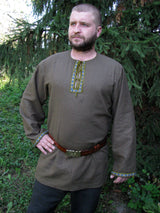 Linen viking shirt for men