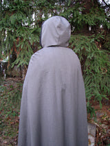 Gray hooded cloak for men