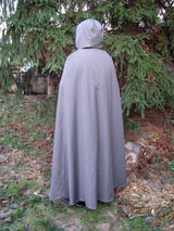 Gray hooded cloak for men