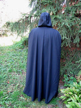 Wool hooded cloak for men